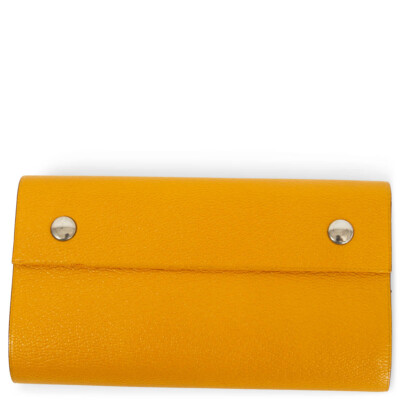 65098 auth HERMES Jaune yellow Mysore leather CAHIER ROULE Roll