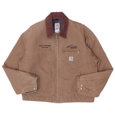 Vintage Carhartt J01 BRN Blanket Lined Detroit Jacket Made In USA