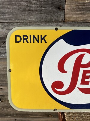 Vintage Pepsi-Cola Sign Pepsi Porcelain Sign Kick Plate Sign | eBay