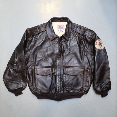 NEW 90s AVIREX WW2 A-2 US Airforce Airmail Aviator Flight Jacket
