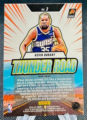 2024-25 Panini Mosaic Thunder Road Mosaic Prizm Kevin Durant