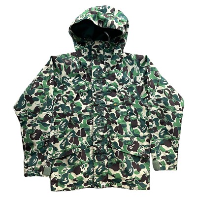 RARE Bape x Stussy Green Camo snowboard jacket Size S | eBay