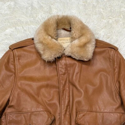 SCHOTT IS 674 MS Leather Bomber Flight Jacket Brown I-S-674-M-S