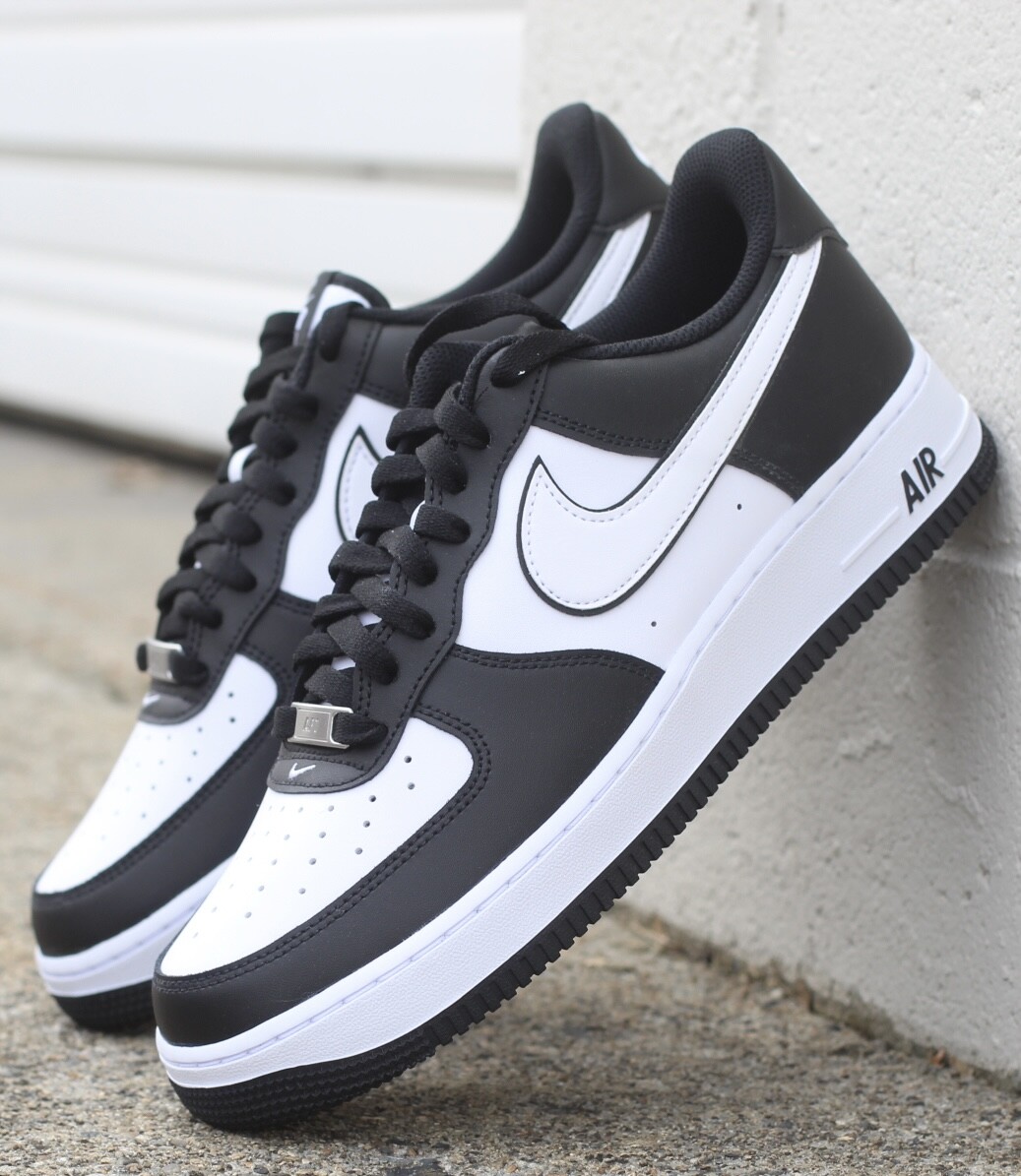 Nike Air Force 1 Low '07 White Swoosh Panda DV0788-001 Mens New | eBay