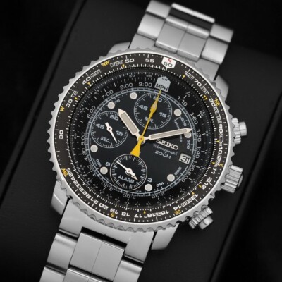 Seiko - SNA411P1 Flightmaster Men Quartz Black Dial Made in Japan