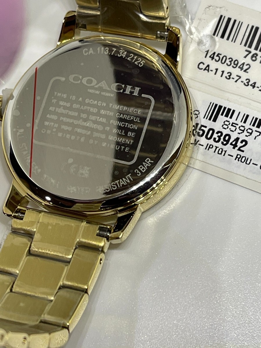 COACH Grand Women's Gold Watch, 36mm MSRP $195 | eBay