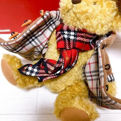 Burberry Teddy Bear Nova Check Duffle Coat 23cm | eBay