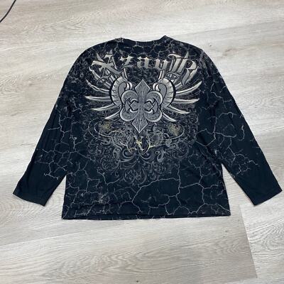 Vintage Y2K XAR Unlimited Xzavier Wing Cross Long Sleeve Grunge