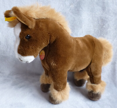 Vintage Steiff Fredy Horse Pony EAN 072611 Soft Plush Stuffed Toy