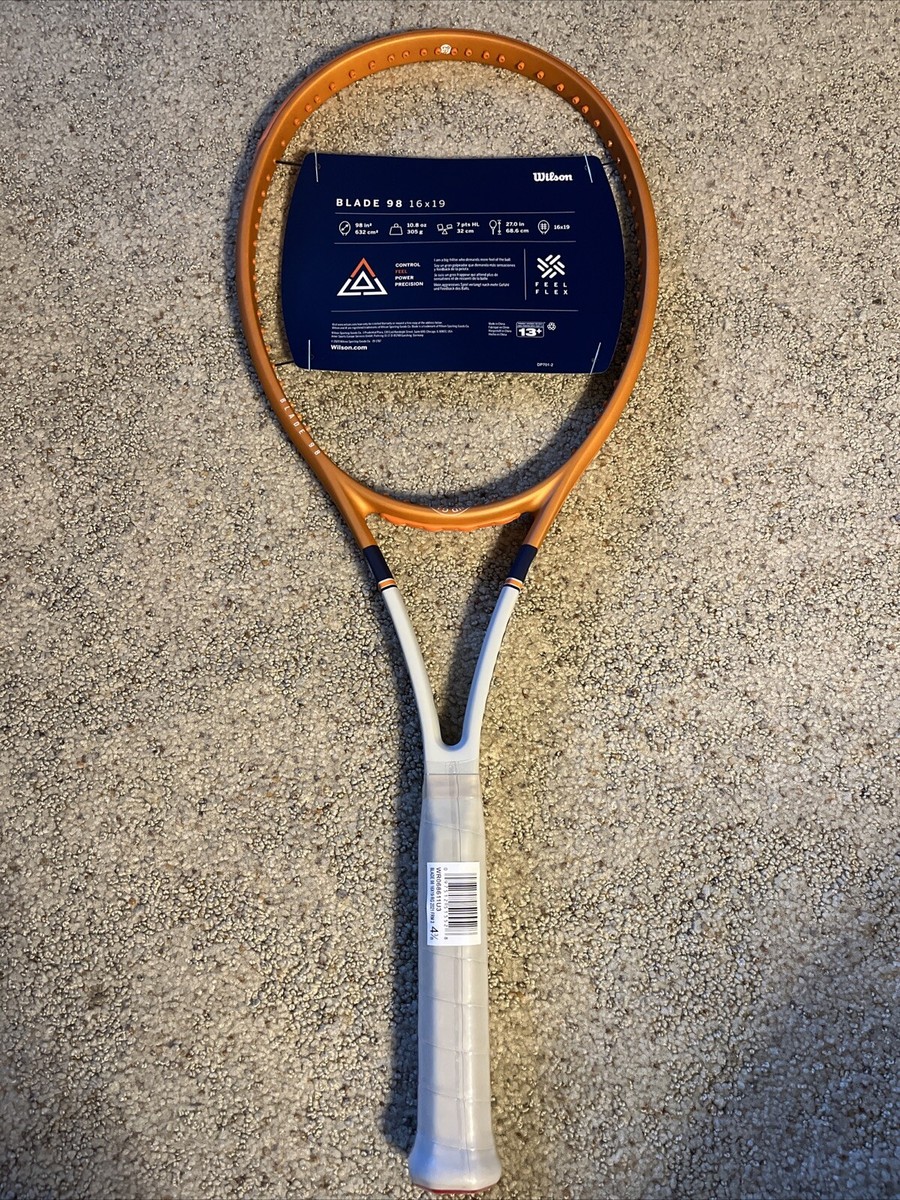NEW Wilson Blade 98 16x19 v7 Roland Garros Tennis Racquet 4 3/8