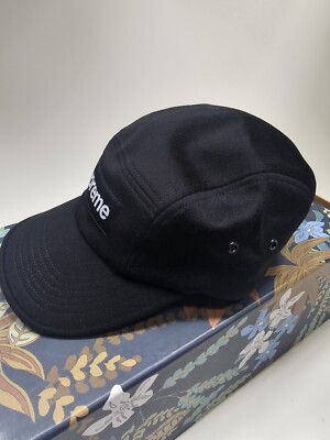 Supreme Wool Camp Cap Black FW20 | eBay