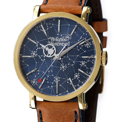 Vivienne Westwood Watch Follow the stars Blue Brown Japan made