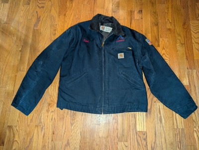 Vintage Carhartt Detroit Jacket J01 Navy Size 46 Medium | eBay