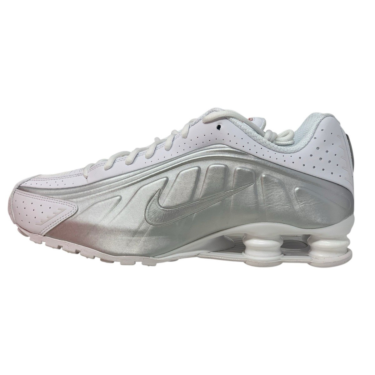 Size 13 - Nike Shox R4 2024 White Metallic Silver for sale online