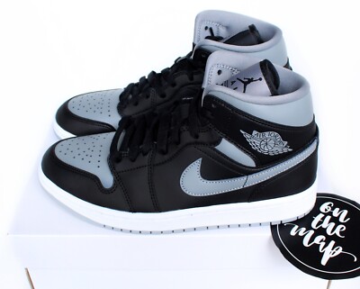 Nike Air Jordan 1 Mid W Black Shadow Grey White UK 6 US 7 8.5 EUR