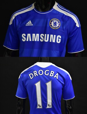 2011-2012 adidas Chelsea FC Home Shirt DROGBA #11 SIZE S (adults