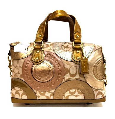 NWT Coach Pieced Patchwork Ashley Satchel Tote Bag Purse Medium