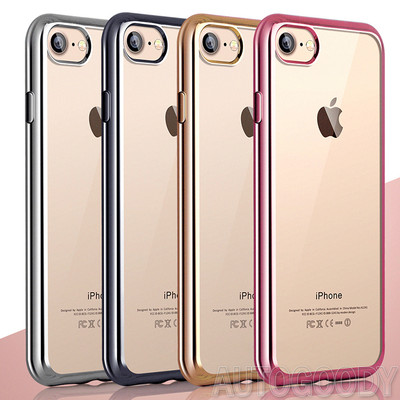 Luxury Silicone Crystal Clear Case Rubber Shockproof for Apple