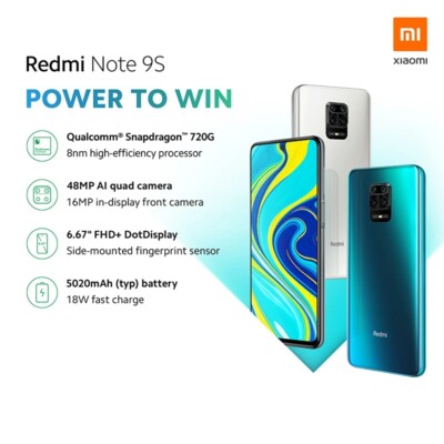 Xiaomi Redmi Note 9S - 128 GB - Aurora Blue (Unlocked) for sale