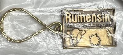 Vtg Advert Rumensin Elanco Key Ring Cow Beef Numbered Return