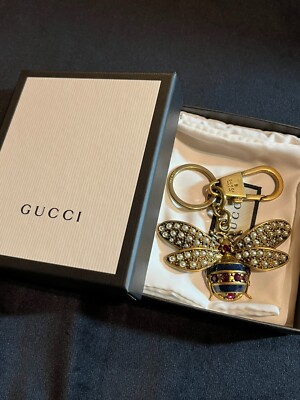 GUCCI Key holder Key ring Key chain Bag charm Rare Gold Queen