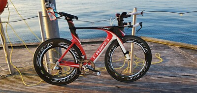 MINT S-WORKS SPECIALIZED SHIV TT BIKE, SRAM RED GROUPSET, ZIPP 808
