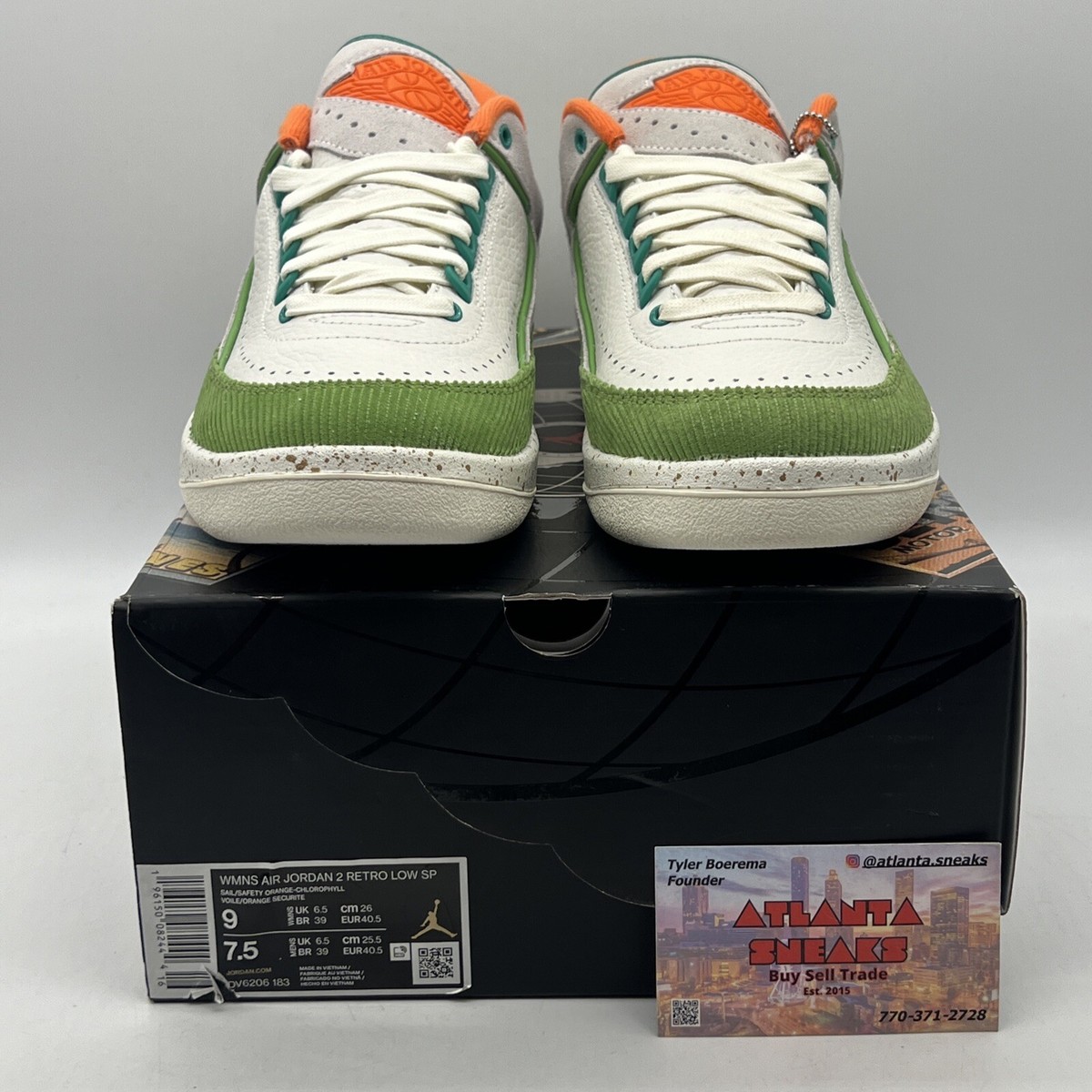 Size 9 - Titan x Air Jordan 2 Retro Low Ivory W Suede Leather