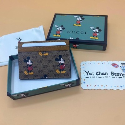 GUCCI x Disney Collaboration Mickey Mouse Card Case Holder Wallet