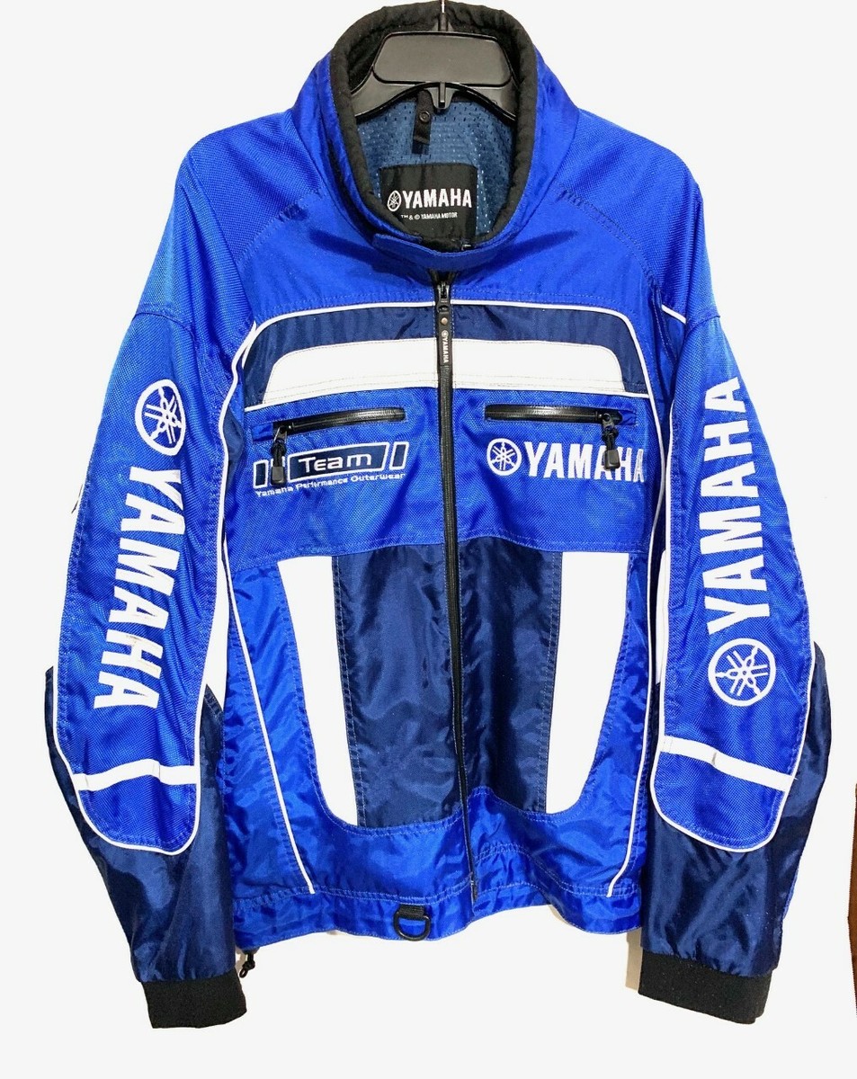 VINTAGE 90s Yamaha Team Race Jacket Motocross Supercross Blue