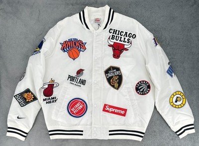Supreme x Nike Lab Jacket Mens Large White NBA Teams Warm-Up Y2K