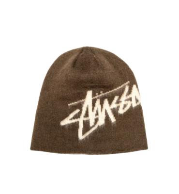 Stussy Brushed Out Stock Skullcap Beanie Brown 1321191 100