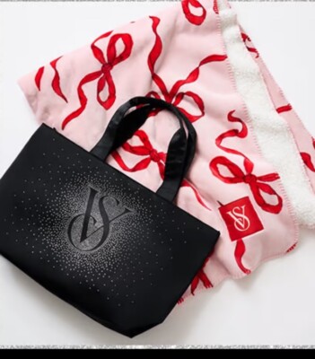 Victorias Secret Shine Tote Sherpa Blanket Black Friday 2024 | eBay