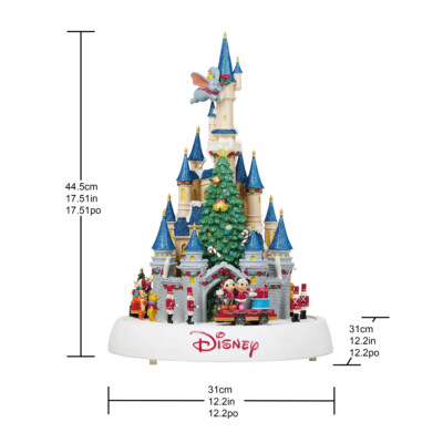 Disney Animated Holiday Christmas Cinderella Castle with Lights