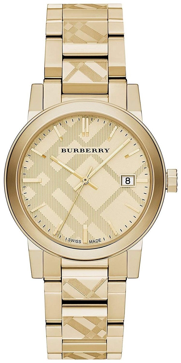 Burberry BU9038 Unisex Swiss Gold Ion-Plated 38mm Stainless Steel