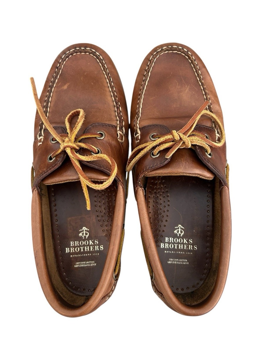 Brooks Brother's Brown Leather Laced Penny Loafers Men's 9D | eBay