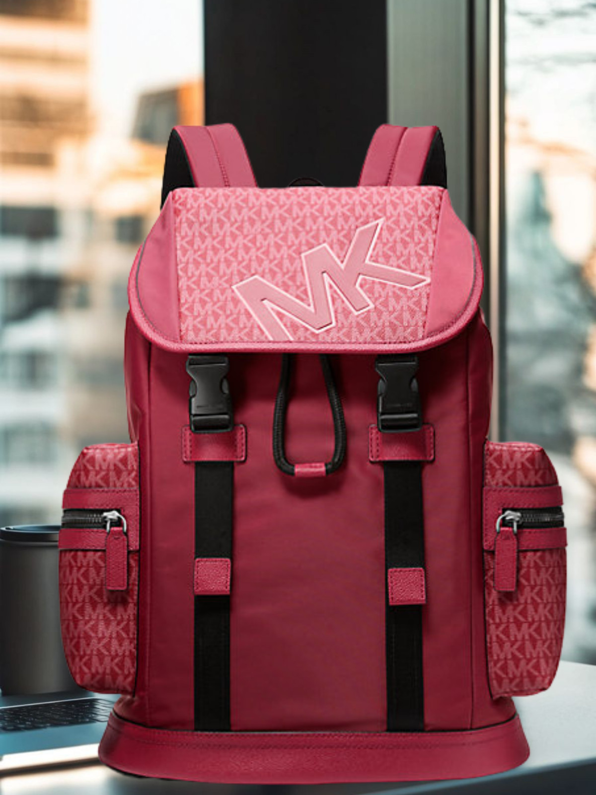 Michael Kors Cooper Men MK Signature and Nylon Travel Hiking