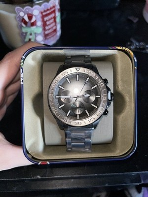 FOSSIL Bannon Mens Multifunction Watch, Gray Dial Day Date