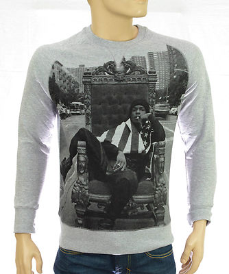 ELEVEN PARIS Sweat homme ASAP ROCKY 14F1LS87 gris chiné Taille S