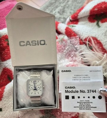 Casio Analog MTP-M305D-7A Moonphase Quartz Men's Watch Stainless