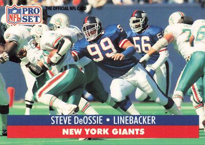 Steve DeOssie 1991 Pro Set #58 New York Giants | eBay