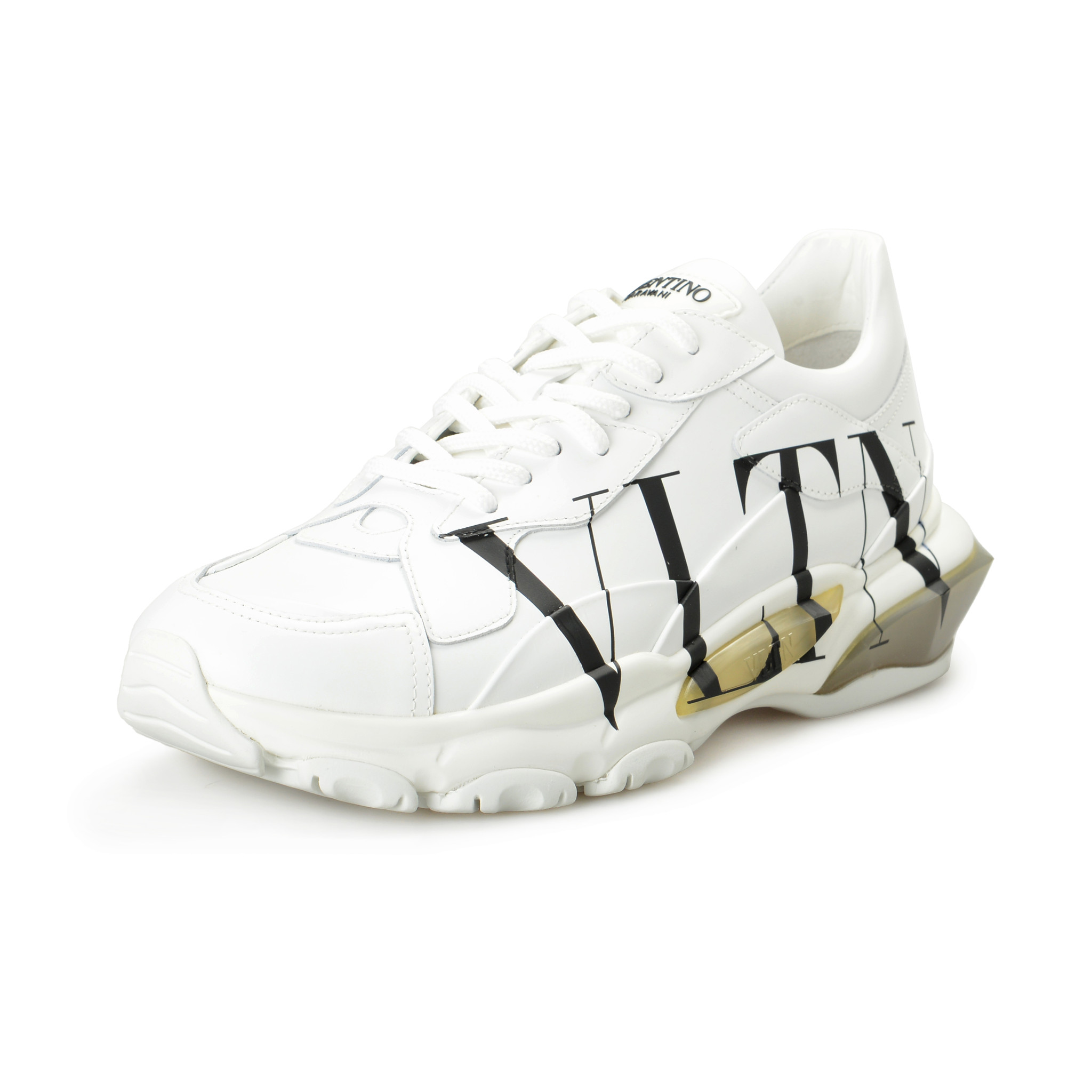 Valentino Garavani Men's VLTN Bounce White Low Top Leather
