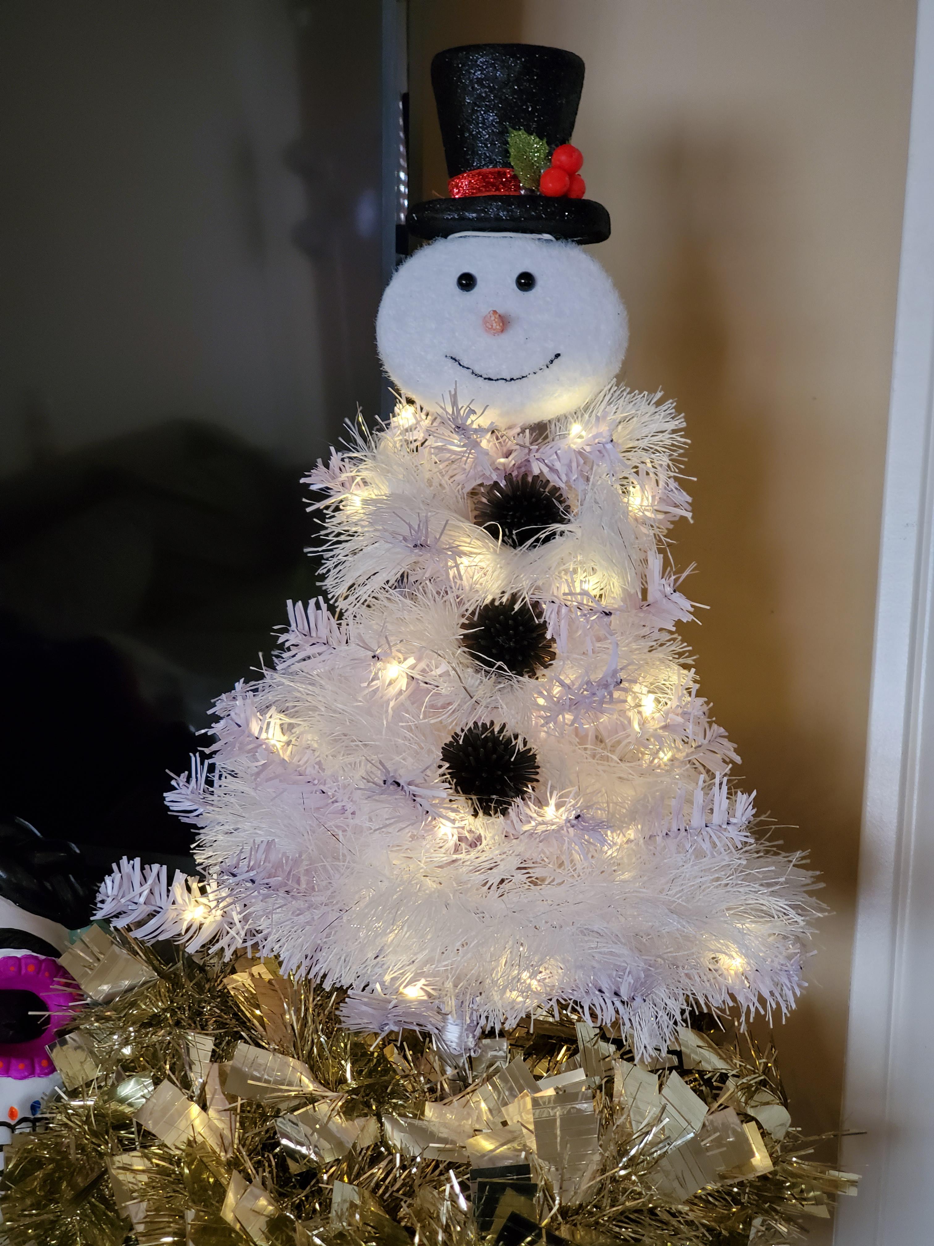 Crafting flow and made a snowman with a 99 cent store mini