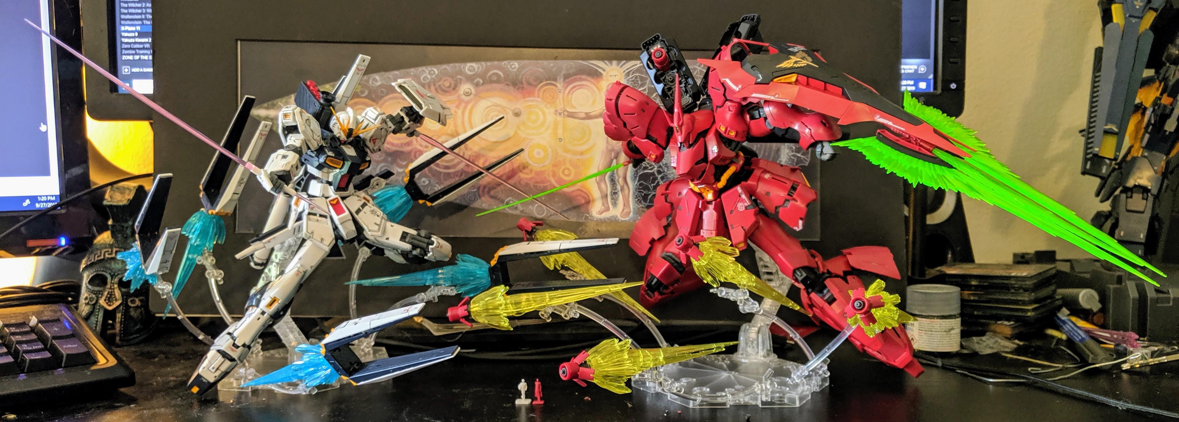 RX-93 νガンダム vs MSN-04 サザビー : r/Gunpla