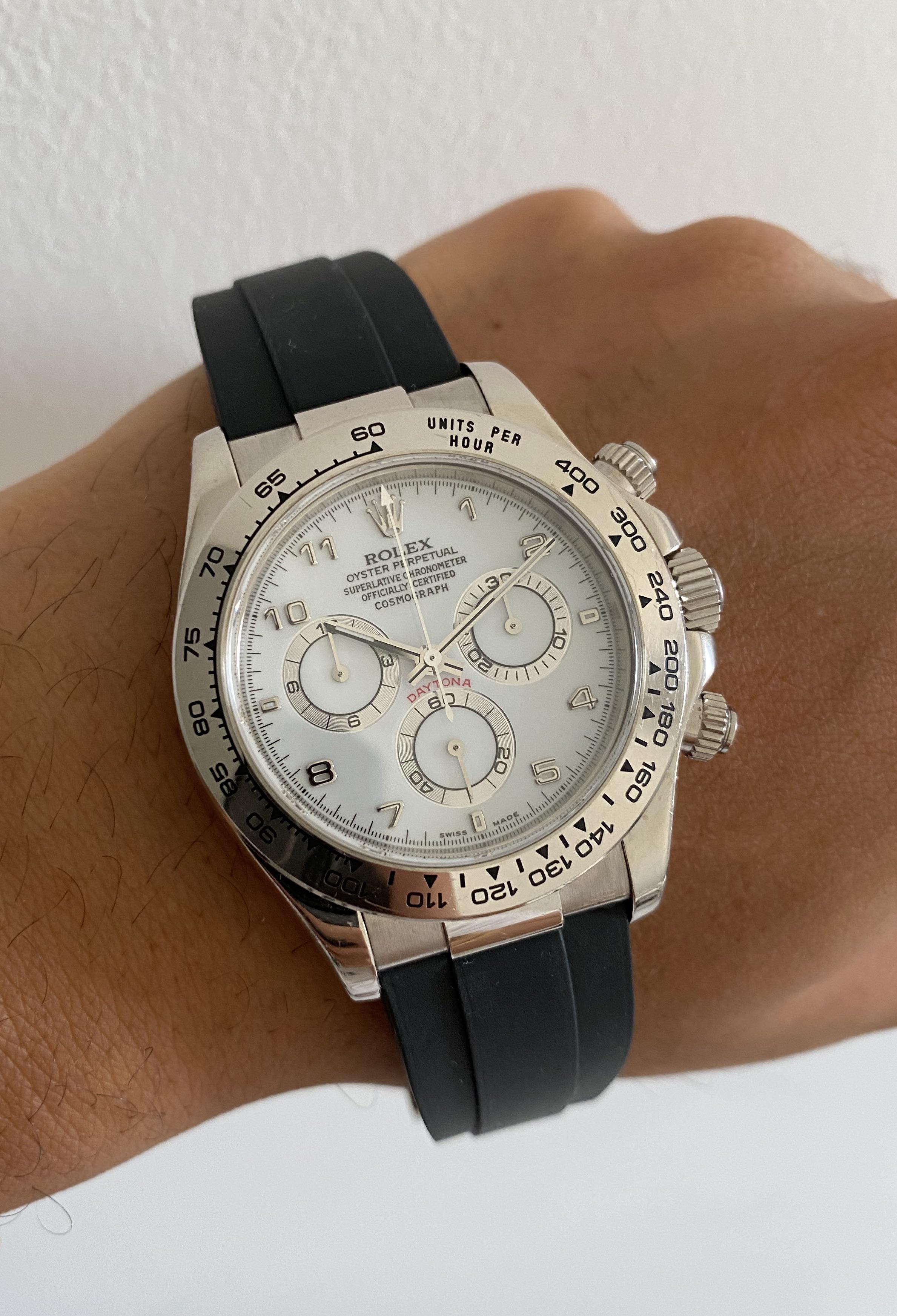 ロレックス デイトナ] レザーベルトをオイスターフレックスに変えたん