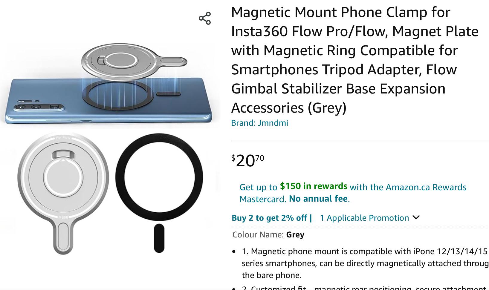 Flow Pro - problems with a third party magnetic mount : r/Insta360