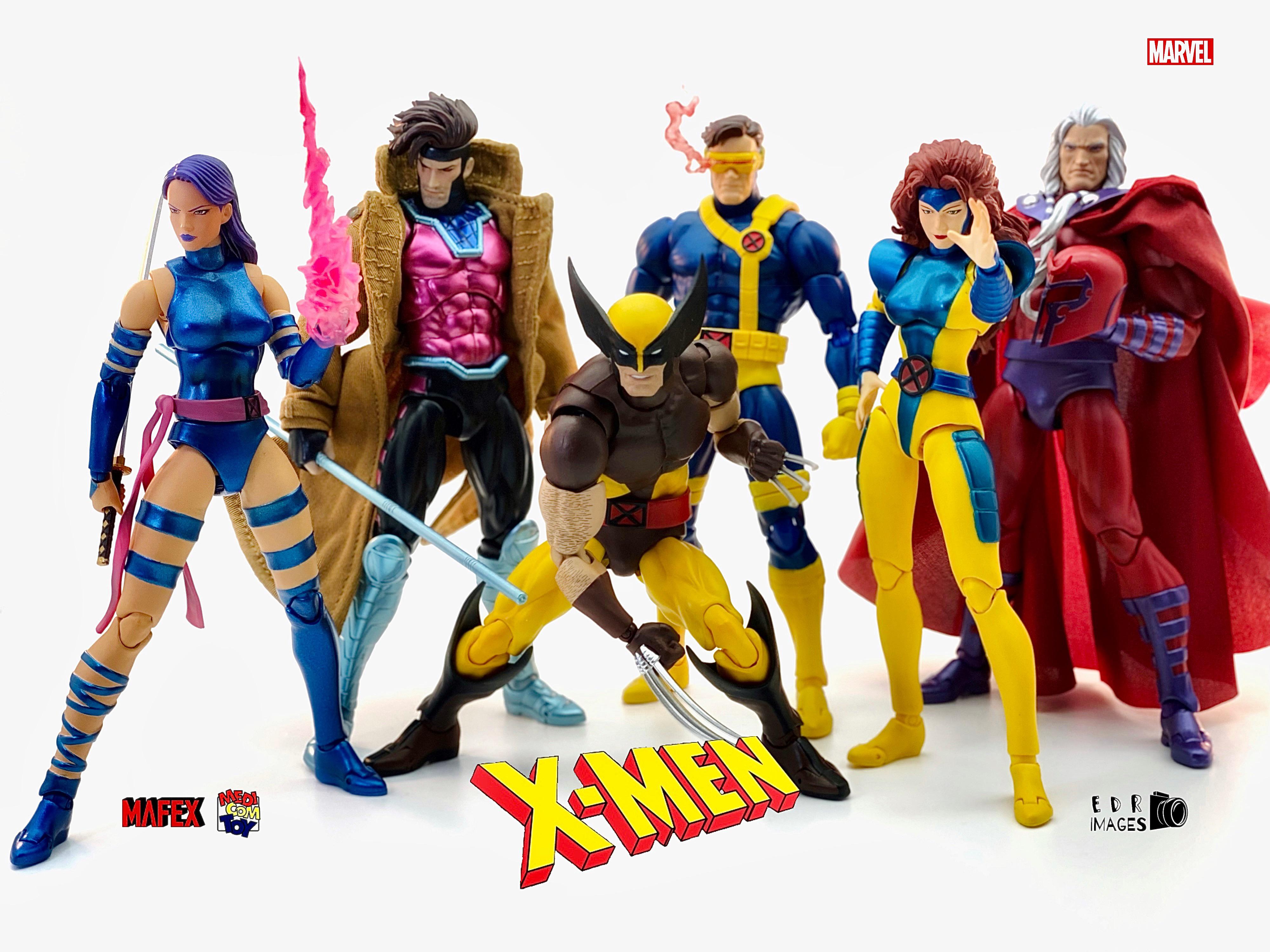 My Mafex X-Men group so far…I also have Tiger stripe Wolverine and