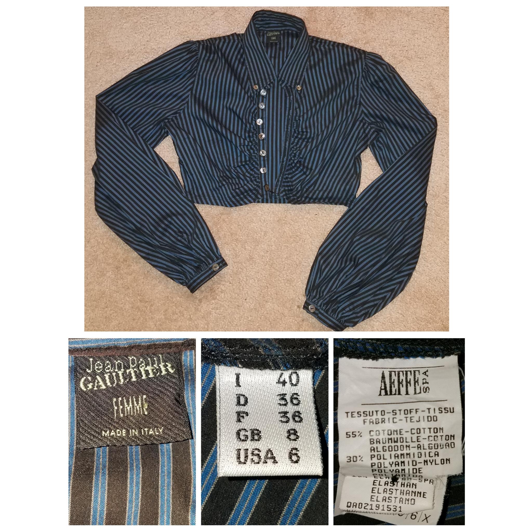 このジャンポール・ゴルチエのトップスについて、スタイルと発売年を