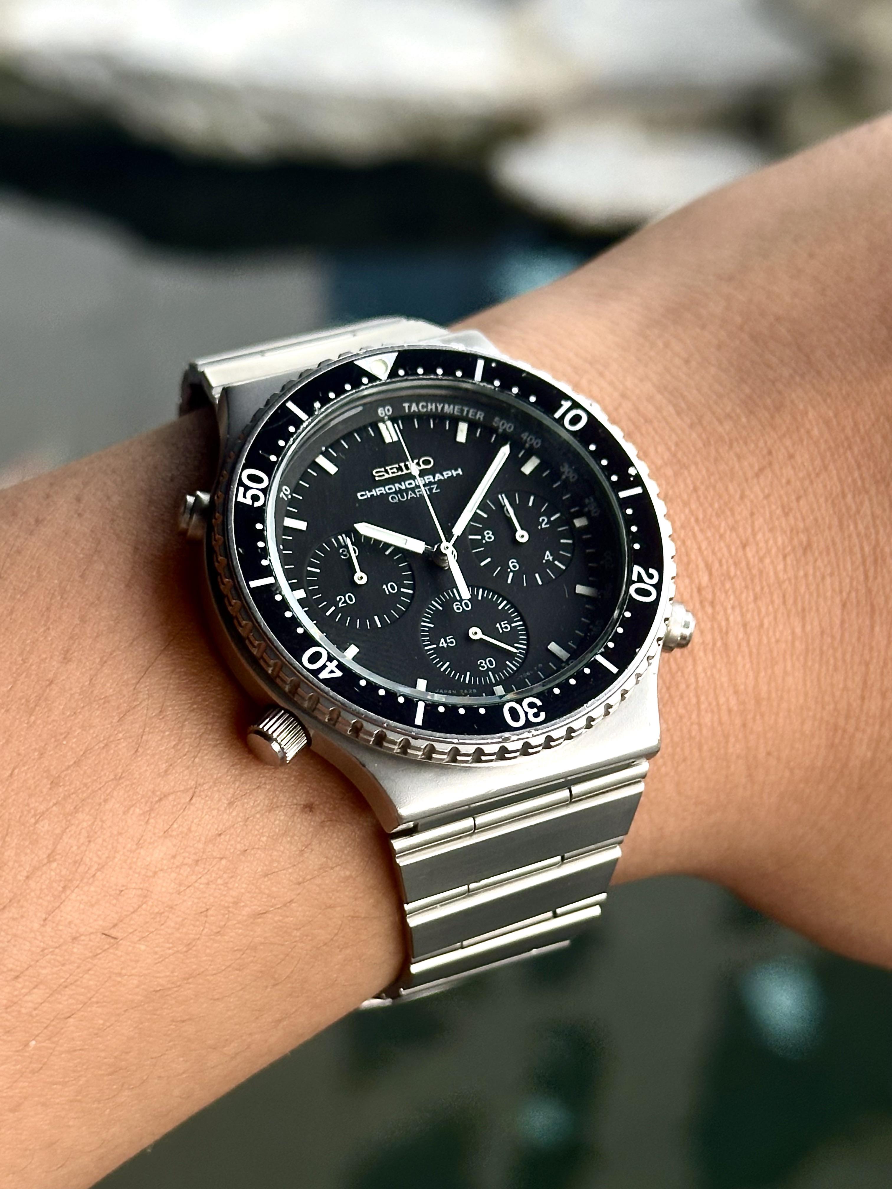 セイコー] 世界初のクォーツアナログクロノグラフ 7a28-7040、別名