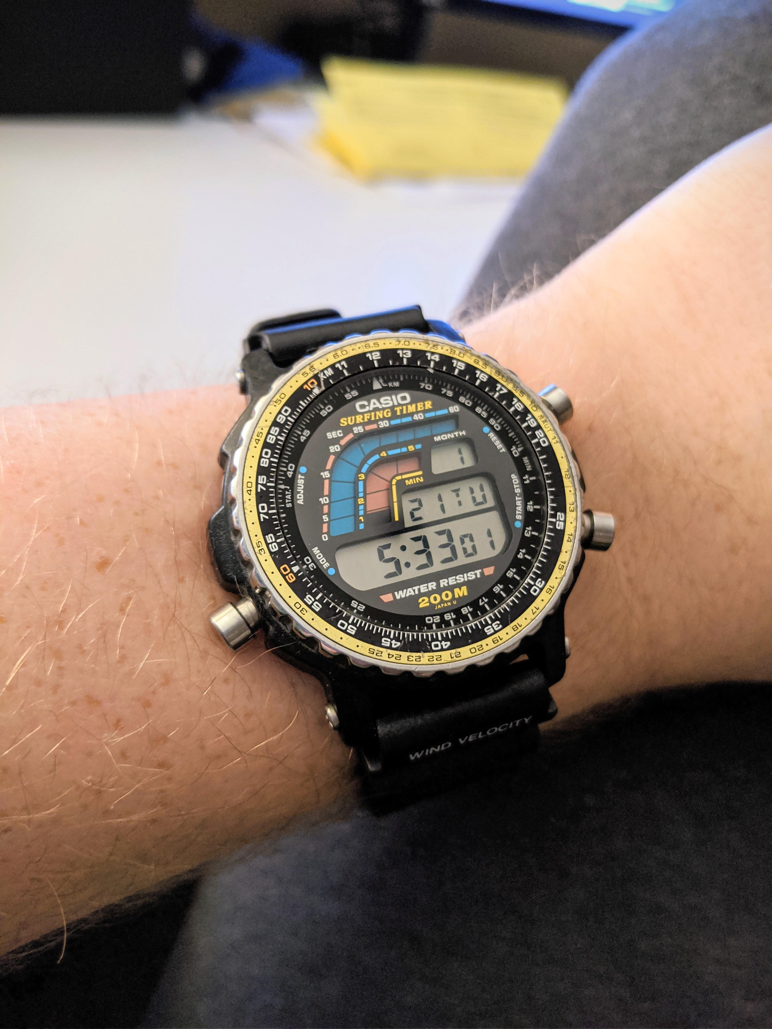 Casio] ゲットしたばかりのDW-403 サーフィンタイマー : r/Watches