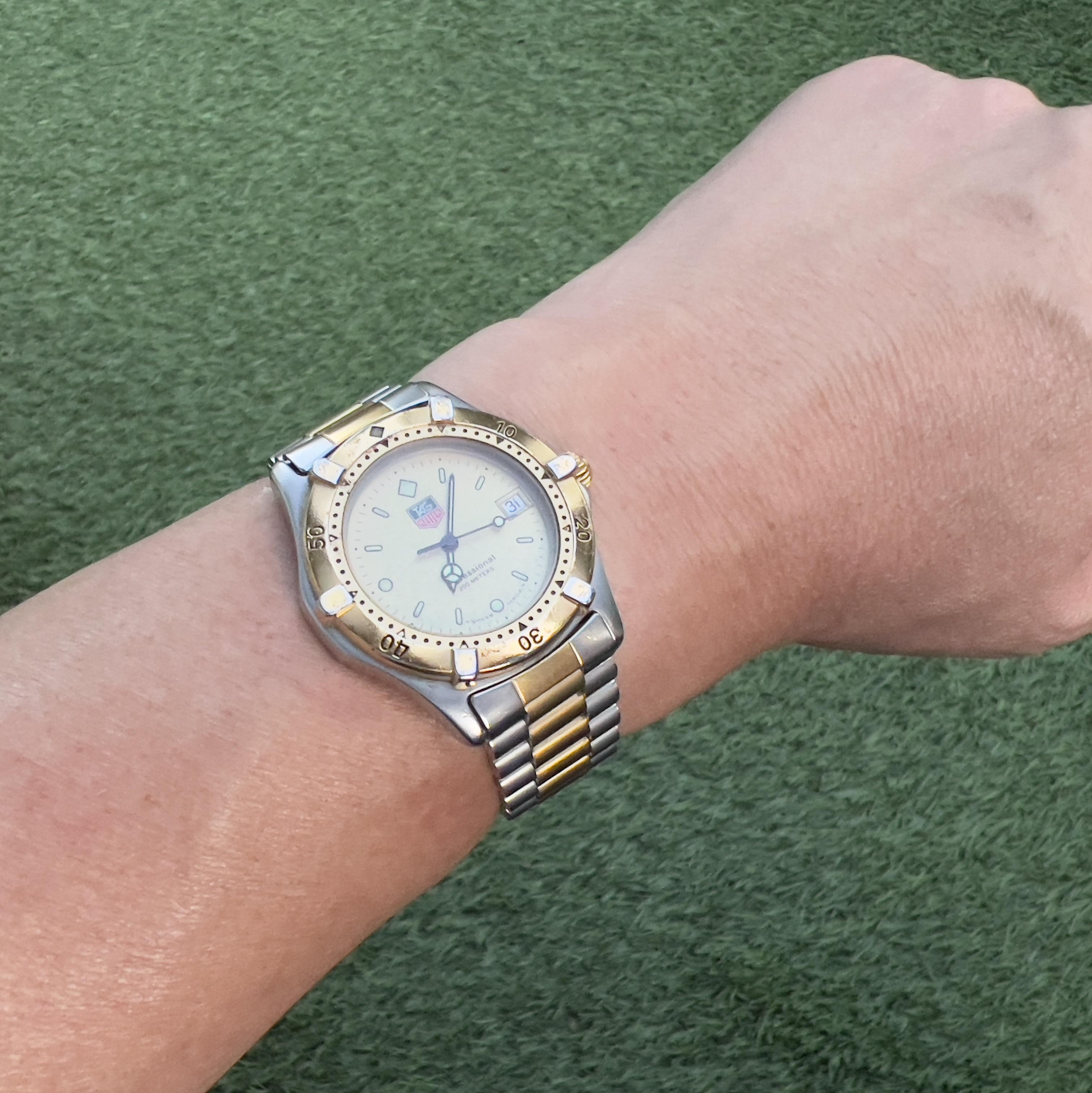 964.013] 90s two-tone quartz diver tritium dial : r/tagheuer